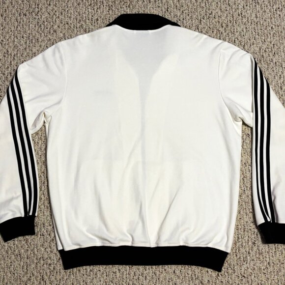 Adidas Originals Beckenbauer Mens White W/ Black Stripes XL Track Jacket Trefoil - Picture 5 of 7